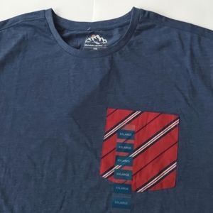 XXL Pocket T-shirt Heather Blue Red